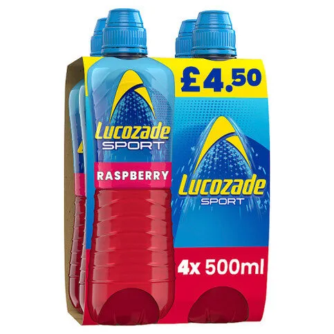 Lucozade Sport Drink Raspberry 4 x 500ml