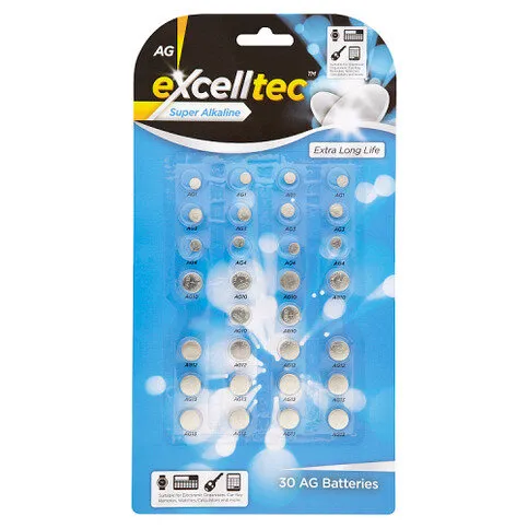 Excelltec 30 Button AG Batteries