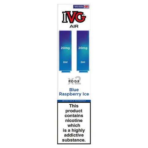 IVG Air 2 Blue Raspberry Ice Pods 20mg