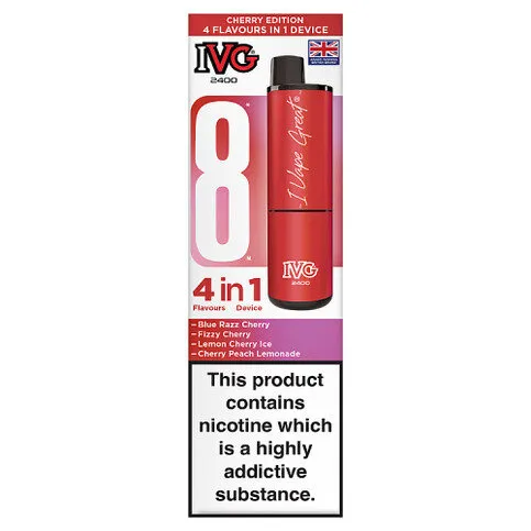 IVG 2400 4 in 1 Cherry Edition Rechargeable  20mg