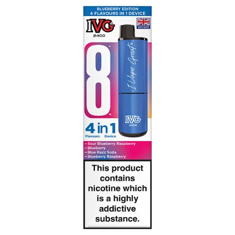 IVG 2400 4 Flavours in 1 Device Blueberry Edition