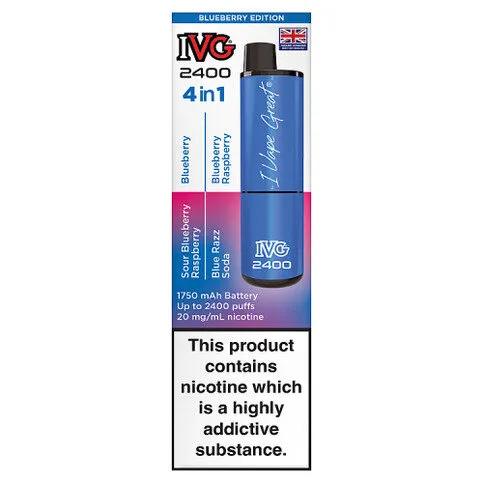 IVG 2400 4 Flavours in 1 Device Blueberry Edition