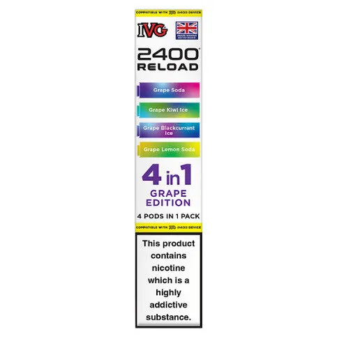 IVG 2400 Reload 4 in 1 Grape Edition Pods