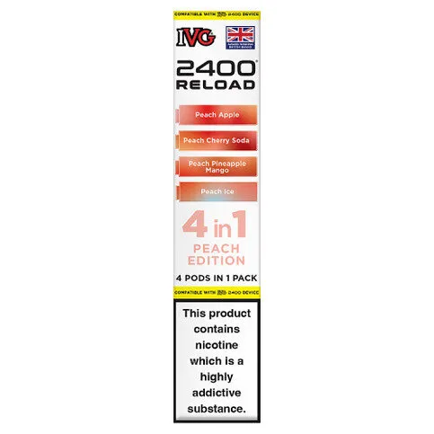 IVG 2400 Reload 4 in 1 Peach Edition Pods