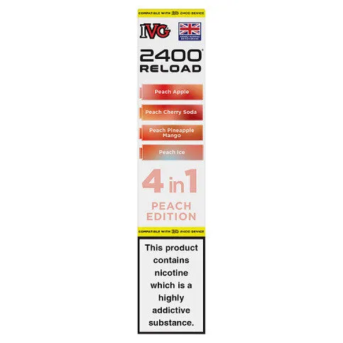 IVG 2400 Reload 4 in 1 Peach Edition