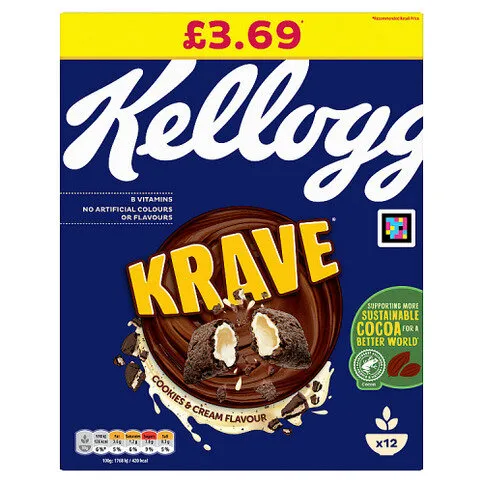 Kellogg's Krave Cookies & Cream 375g