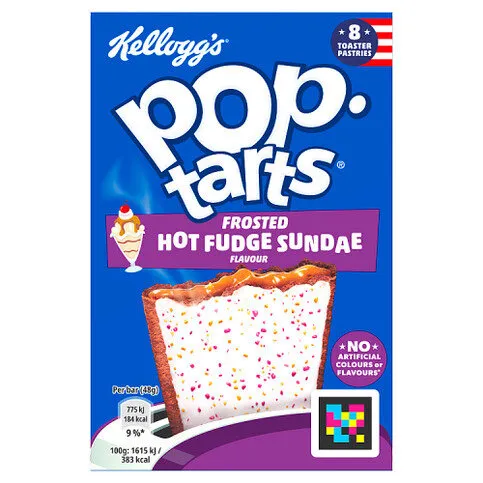 Kellogg's Pop Tarts Frosted Hot Fudge Sundae Flavour 8 x 48g (384g)