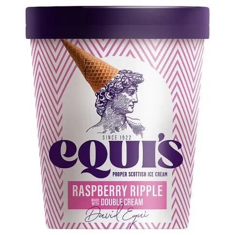 Equi's Raspberry Ripple Proper Scottish Ice Cream 460ml