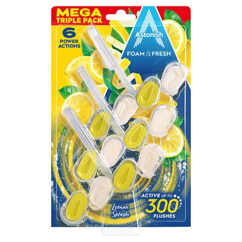 ASTONISH LEMON FRESH RIM BLOCKS 3PK