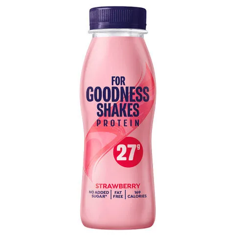 For Goodness Shakes Strawberry Flavour Protein 250ml
