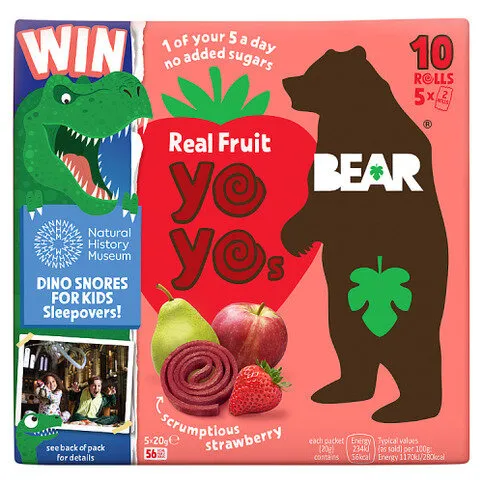 Bear Yoyos Real Fruit Scrumptious Strawberry 5 x 20g