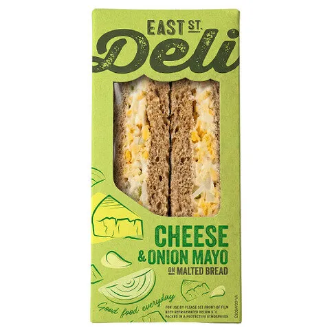 Deli Cheese & Onion Mayo on Malted Bread