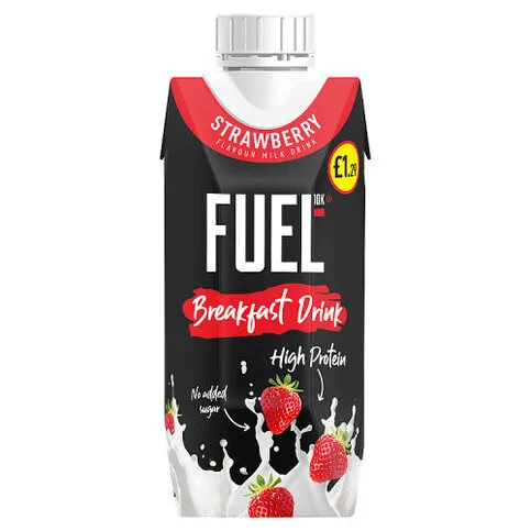 FUEL10K Breakfast Drink Strawberry Flavour Milk Drink 330ml