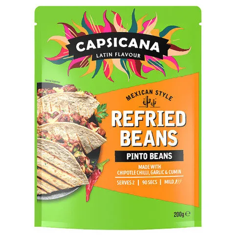 Capsicana Latin Flavour Mexican Style Refried Pinto Beans 200g