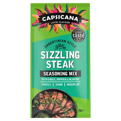Capsicana Latin Flavour Argentinian Style Sizzling Steak Seasoning Mix 28g