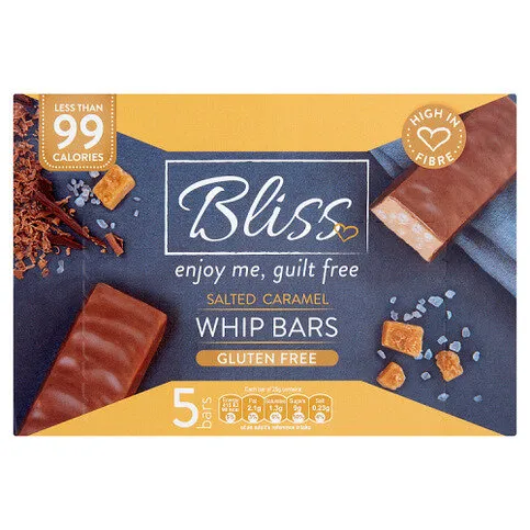 BLISS WHIP SALTED CARAMEL BARS 5's