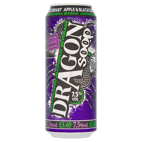 Dragon Soop Apple & Blackcurrant Caffeinated Alcoholic Beverage 500ml