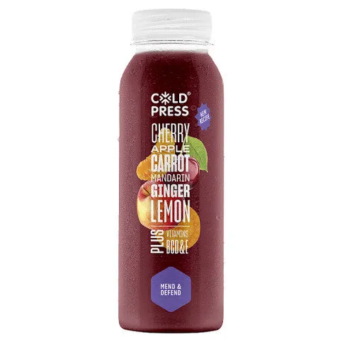 Coldpress Cherry, Apple, Carrot, Mandarin, Ginger and Lemon Mend & Defend 250ml