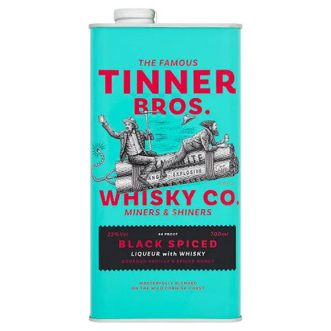 Tinner Bros Whisky Co. Black Spiced Liqueur with Whisky 700ml