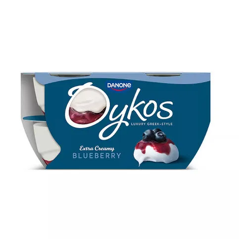 Oykos Blueberry Luxury Greek Style Yoghurt Dessert 4x110g