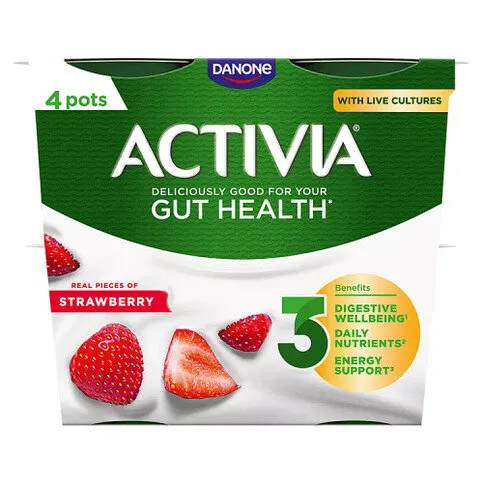 Activia Strawberry Gut Health Yoghurt Multipack 4x115g