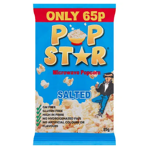 Pop Star Microwave Popcorn Salted 85g