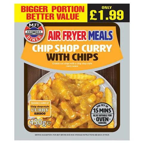  MJ's Diner Chip Shop Curry with Chips 450g