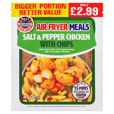 MJ's Diner Salt & Pepper Chicken with Chips 450g