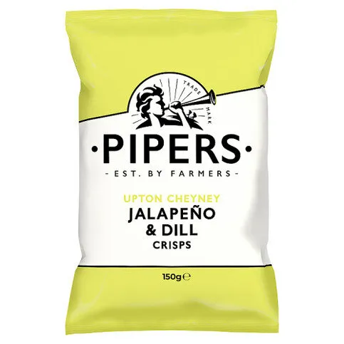 Pipers Upton Cheyney Jalapeño & Dill Crisps Sharing Bag 150g