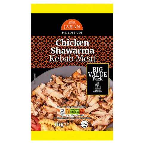 Jahan Premium Chicken Shawarma Kebab Meat 1kg