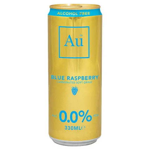 AU Blue Raspberry Carbonated Soft Drink 330ml