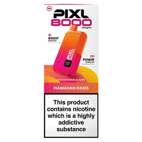 Pixl 8000 Hawaiian Oasis Indisposable Vape 20mg/ml Kit