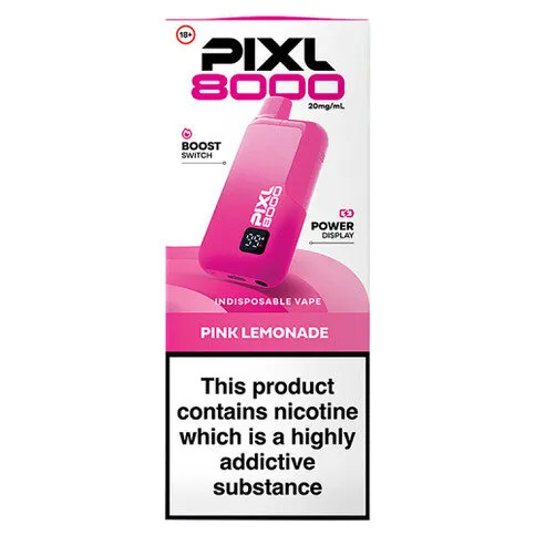 Pixl 8000 Pink Lemonade Indisposable Vape 20mg/ml