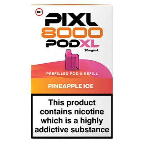 Pixl 8000 Pod XL Pineapple Ice Prefilled Pod & Refill 20mg/ml