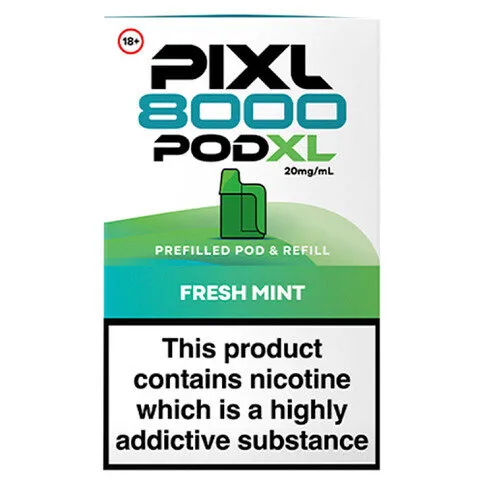 Pixl 8000 Pod XL Fresh Mint Prefilled Pod & Refill 20mg/ml