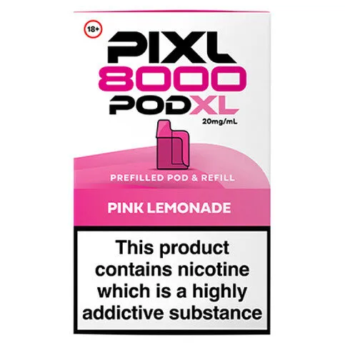Pixl 8000 Pod XL Pink Lemonade Prefilled Pod & Refill 20mg/ml