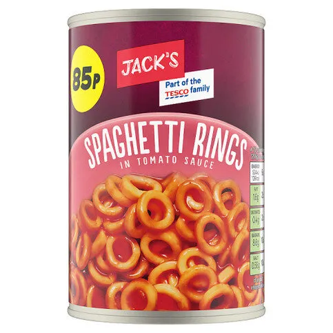 Jack's Spaghetti Rings in Tomato Sauce 410g