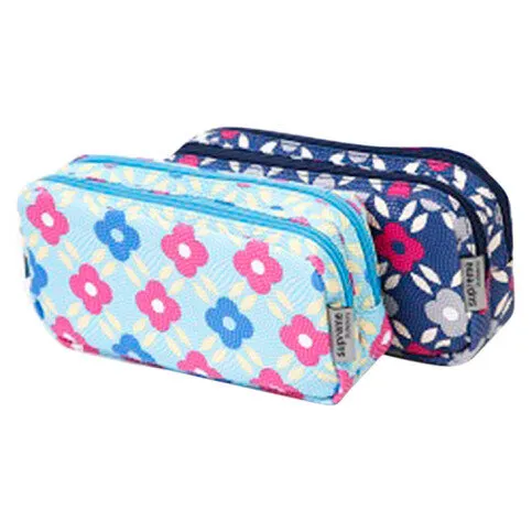 Supreme Beaded Flower Girls Double Pencil Case