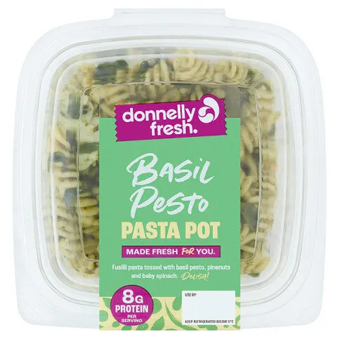 Donnelly Fresh Basil Pesto Pasta Pot 250g