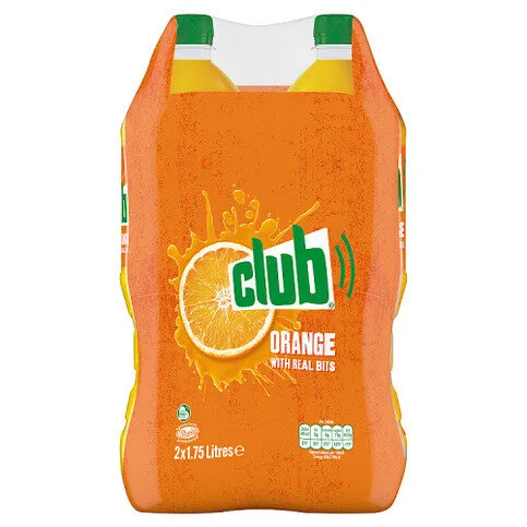 Club Orange with Real Bits 2 x 1.75 Litres