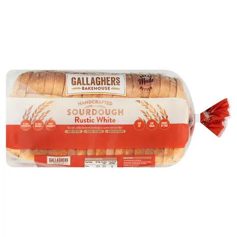 Gallaghers Bakehouse Handcrafted Sourdough Rustic White 720g