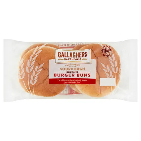 Gallaghers Bakehouse Handcrafted Sourdough Gourmet Burger Buns 240g