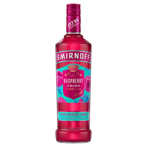 Smirnoff Raspberry Crush Flavoured Vodka 37.5% vol 70cl Bottle PMP £17.99