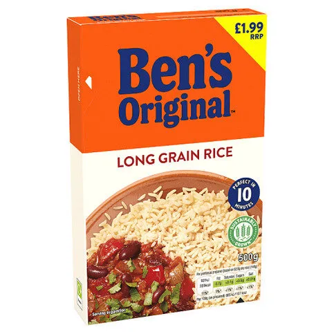 Bens Original PMP £1.99 Long Grain Rice 500g 