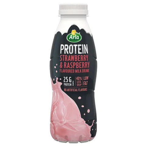 Arla Protein Strawberry & Raspberry Flavoured Milk Drink 500g
