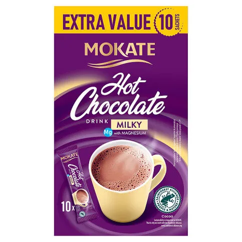Mokate Hot Chocolate Drink Milky with Magnesium 10 x 18g (180g)