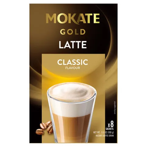 Mokate Gold Latte Classic Flavour Instant Coffee Drink 8 x 12.5g (100g)