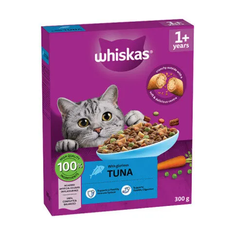 WHISKAS 1+ Dry TUNA Cat Food 300g