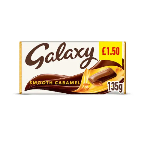 Galaxy Smooth Caramel & Milk Chocolate Block Bar £1.50 PMP 135g

