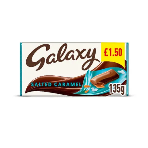 Galaxy Salted Caramel & Milk Chocolate Block Bar £1.50 PMP 135g